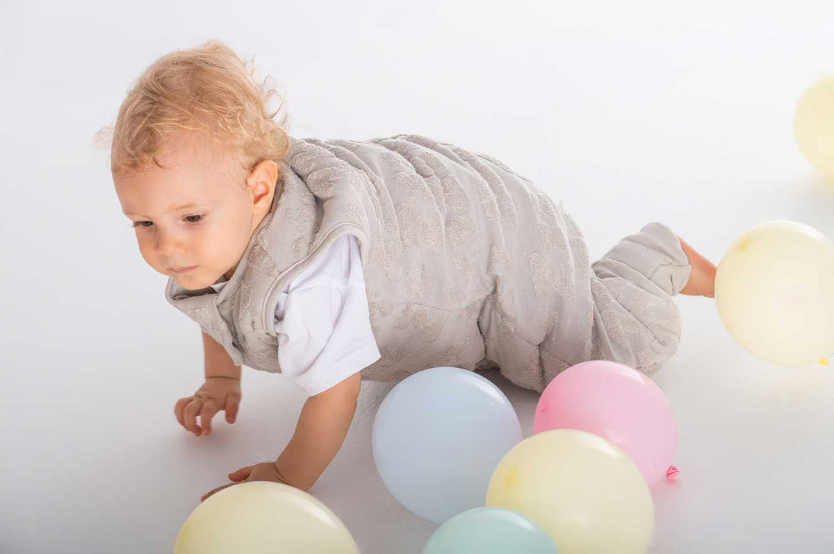 Bliss Jump, Sleeping Bag with Legs, 1 TOG, 3-5 y, Dreamy Zzz, Tufted Grey