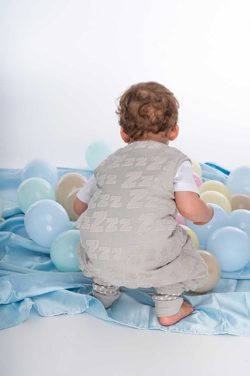 Bliss Jump, Sleeping Bag with Legs, 1 TOG, 3-5 y, Dreamy Zzz, Tufted Grey