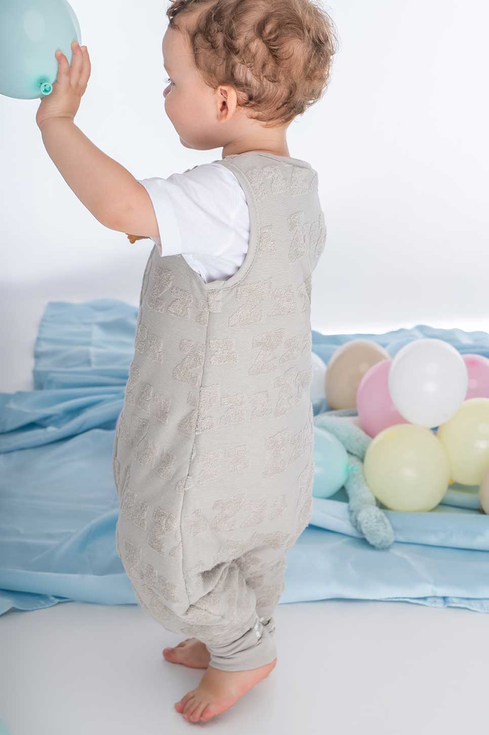 Bliss Jump, Sleeping Bag with Legs, 1 TOG, 3-5 y, Dreamy Zzz, Tufted Grey
