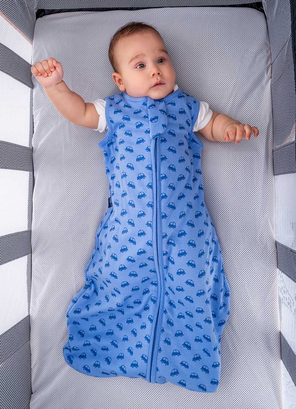 Bliss Sac, Sleeping Bag, 2.5 TOG, 6-18 months, VROOM Cars, Print Petrol