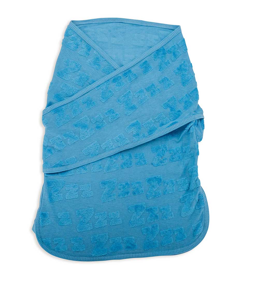 Bliss Snug: Set of 2 Swaddles ZZZ Tufted Sky & Grey