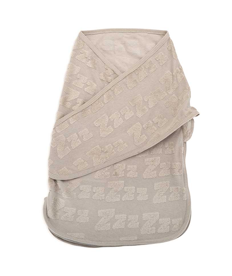 Bliss Snug: Set of 2 Swaddles ZZZ Tufted Pink & Grey